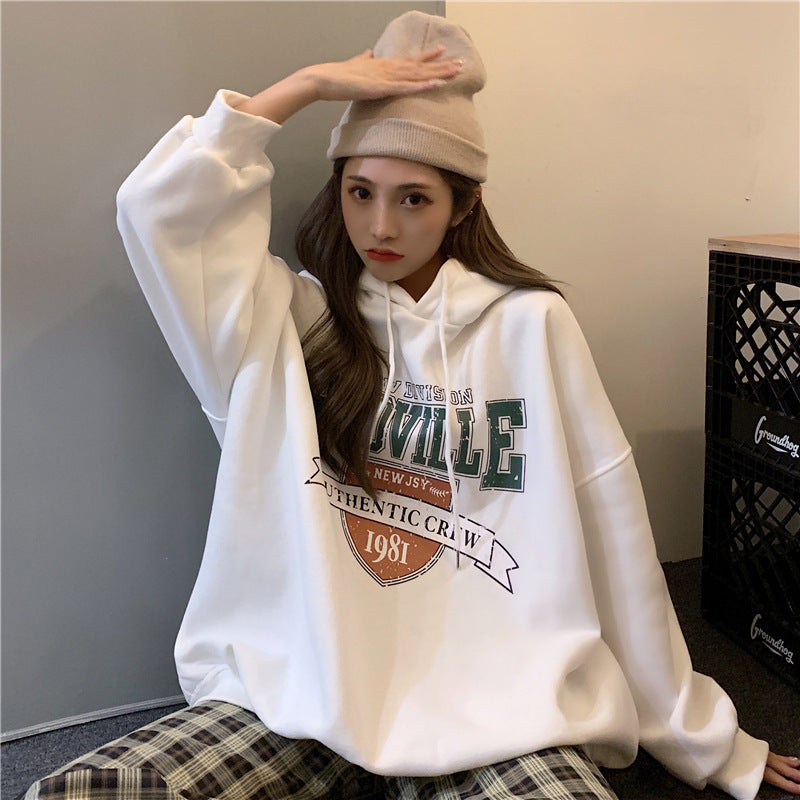 Neia Studio Ladies Fashion Letter Print Hoodie Women