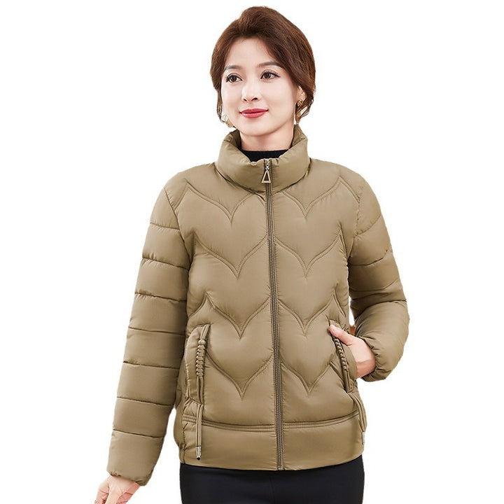 Neia Studio Fashion Stand Collar Pure Color Cotton Clothing Women