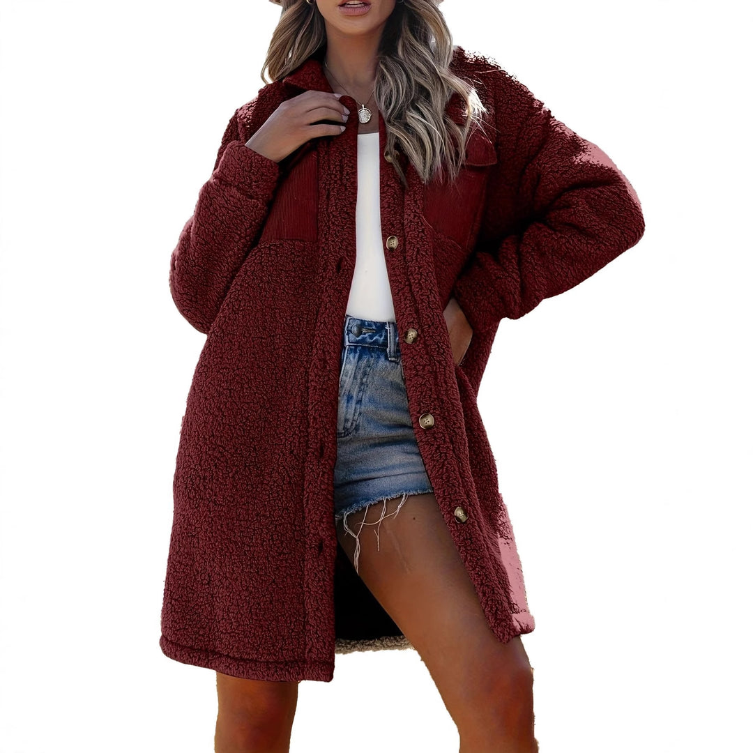 Neia Studio Women Loose Fit Lambswool Winter Coat