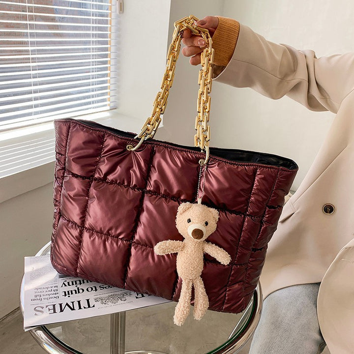 Neia Studio Thick Chain Women Leather Tote Bag Luxury
