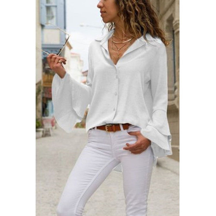 Neia Studio Autumn Chiffon Women Casual Blouse Top