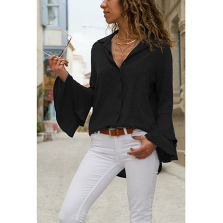 Neia Studio Autumn Chiffon Women Casual Blouse Top
