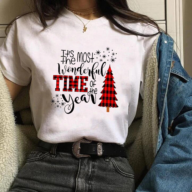 Neia studio Festive Christmas printed unisex short sleeve T-shirt