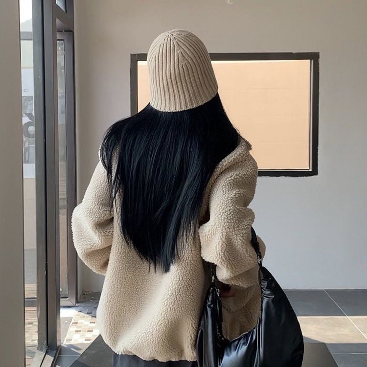 Neia Studio Women Lamb Wool Winter Warm Coat Jacket