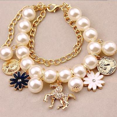 Neia Studio Pearl Flower Bracelet Elegant Jewelry