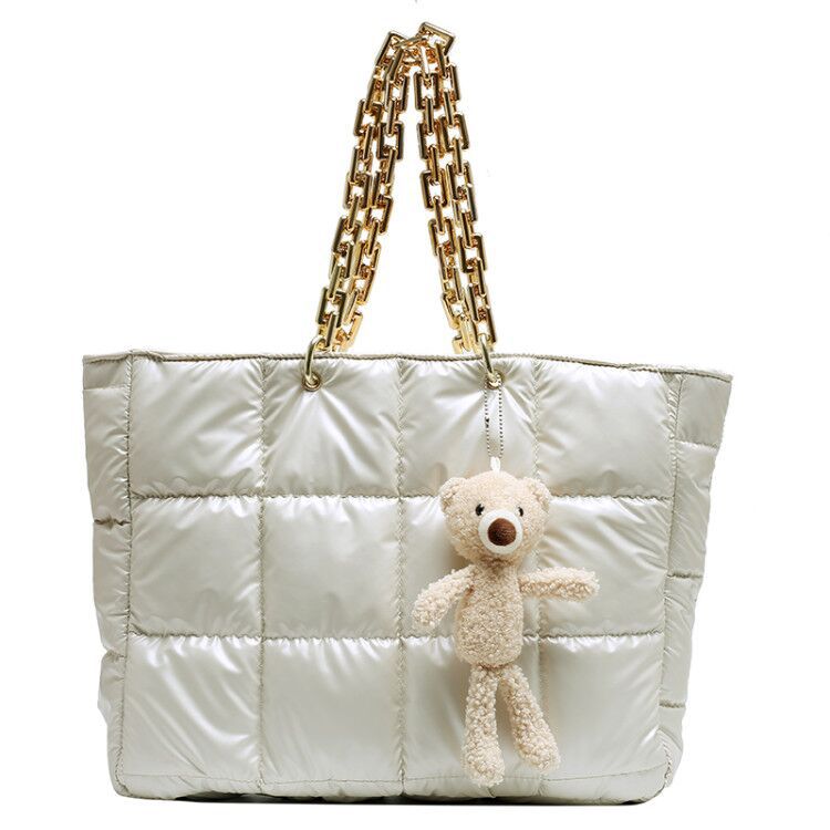 Neia Studio Thick Chain Women Leather Tote Bag Luxury