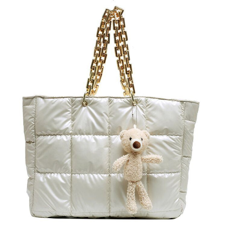 Neia Studio Thick Chain Women Leather Tote Bag Luxury