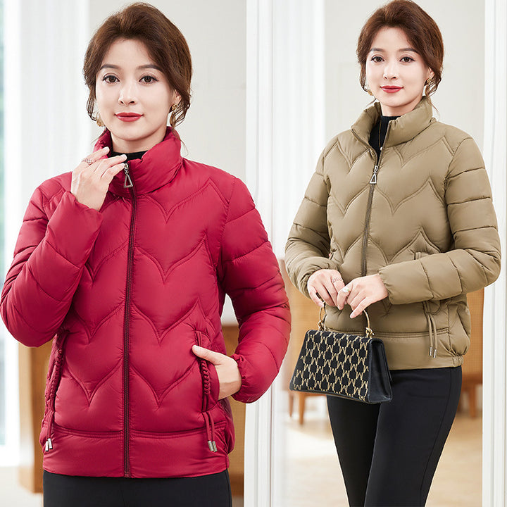 Neia Studio Fashion Stand Collar Pure Color Cotton Clothing Women