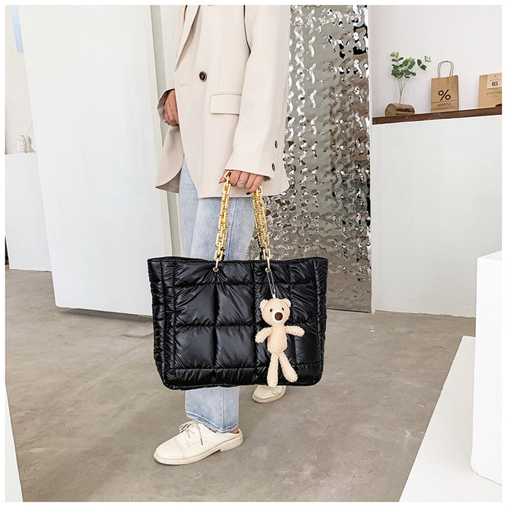 Neia Studio Thick Chain Women Leather Tote Bag Luxury