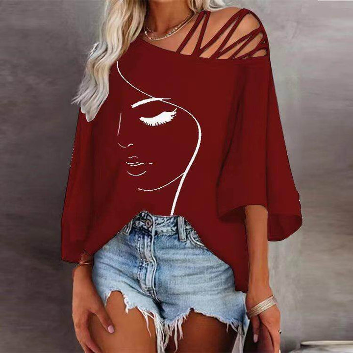 Tops décontractés pour femmes de Neia studio avec un design stylé et loose, disponibles en blanc, rouge et bleu.