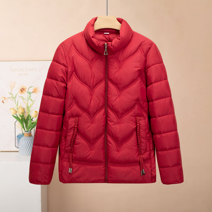 Neia Studio Fashion Stand Collar Pure Color Cotton Clothing Women
