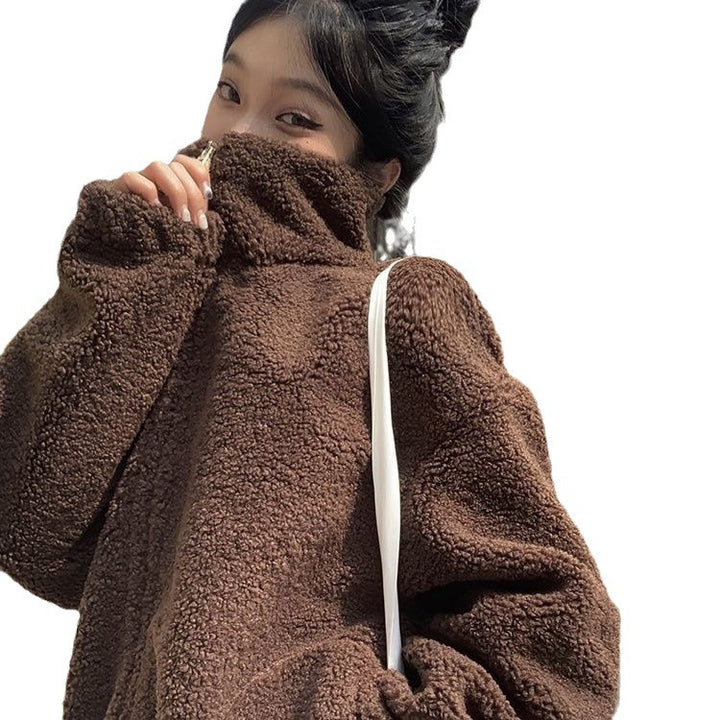 Neia Studio Women Lamb Wool Winter Warm Coat Jacket