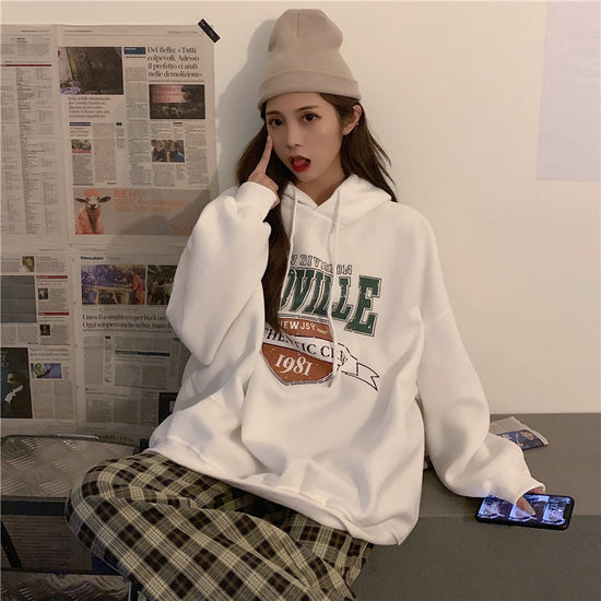 Neia Studio Ladies Fashion Letter Print Hoodie Women