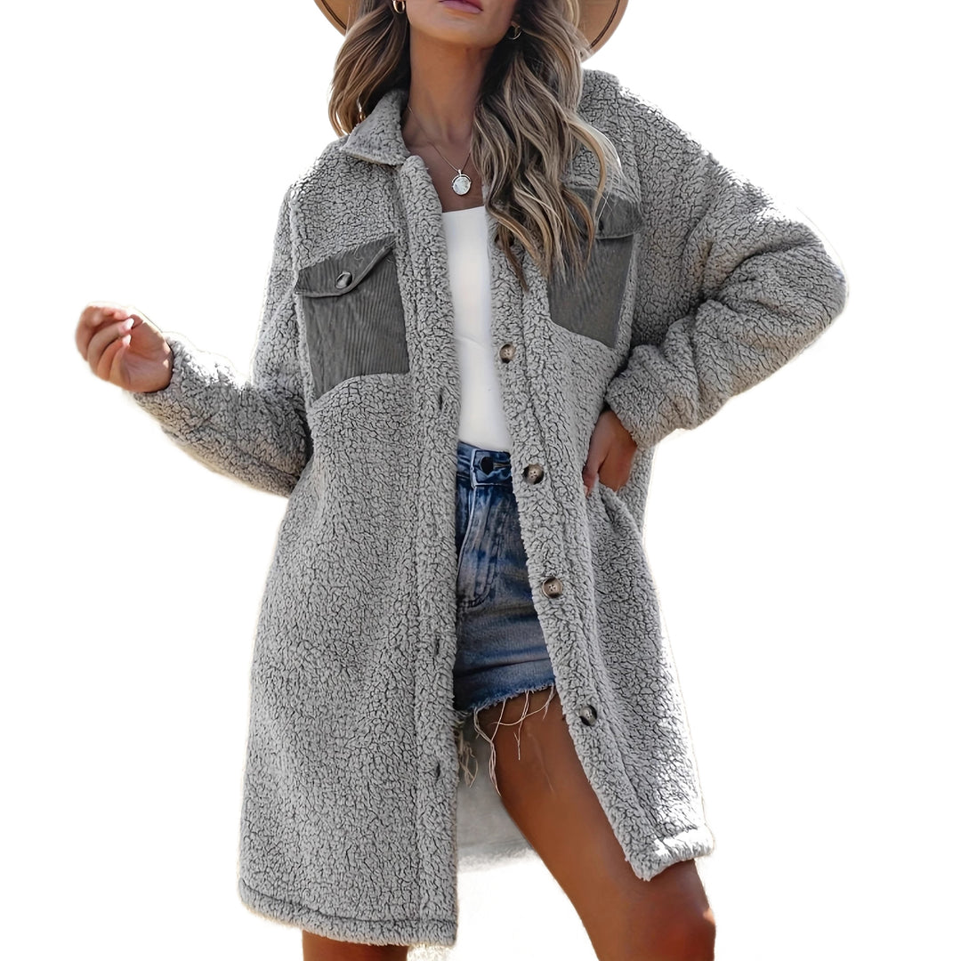 Neia Studio Women Loose Fit Lambswool Winter Coat