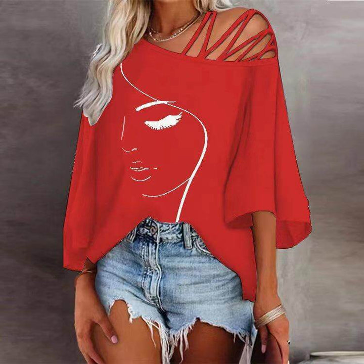 Tops décontractés pour femmes de Neia studio avec un design stylé et loose, disponibles en blanc, rouge et bleu.