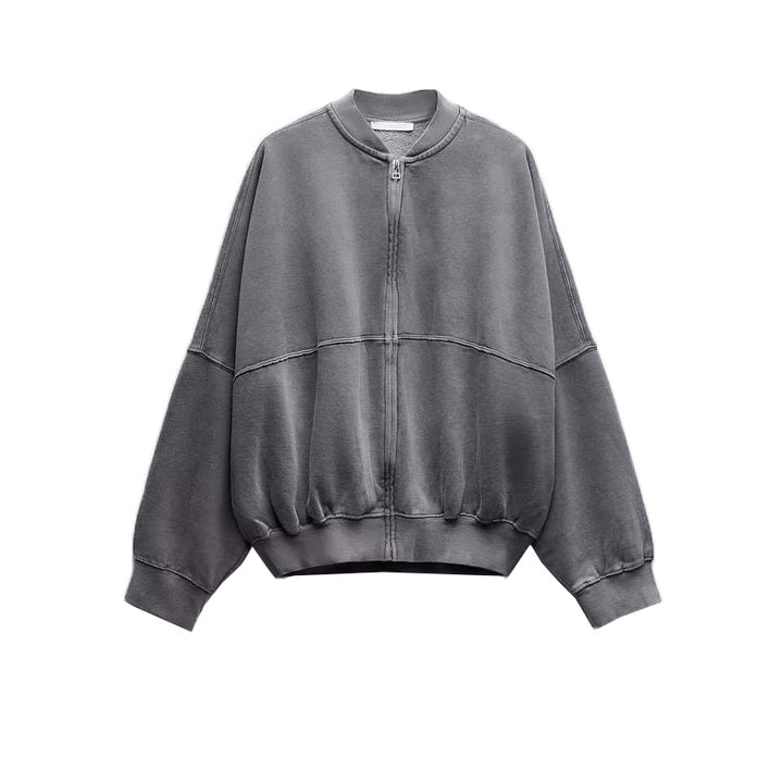 Neia Studio Women Zipper Pilot Fashion Jacket Coat