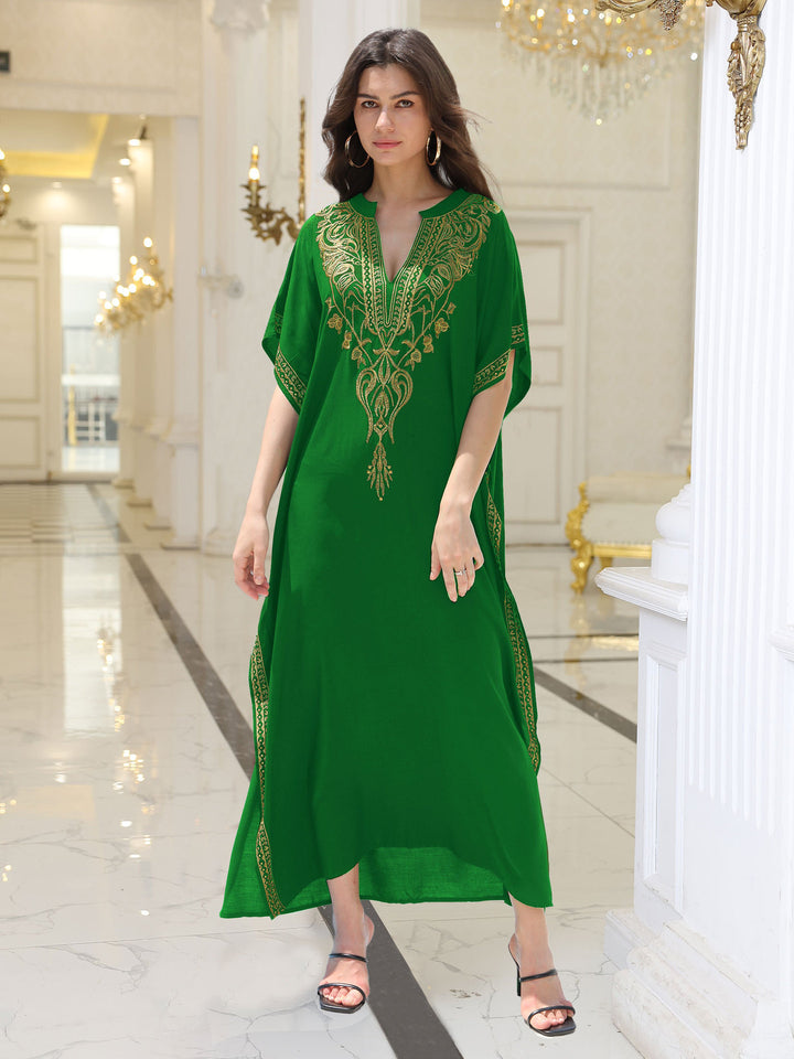 Neia Studio Rayon Embroidered Sun Protection Dress Women