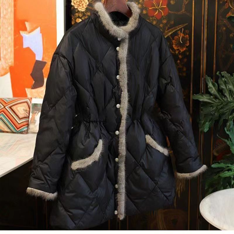 Neia Studio Thickened Cinched Warm Cotton Coat Women