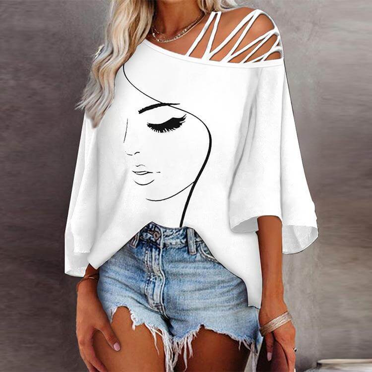 Tops décontractés pour femmes de Neia studio avec un design stylé et loose, disponibles en blanc, rouge et bleu.