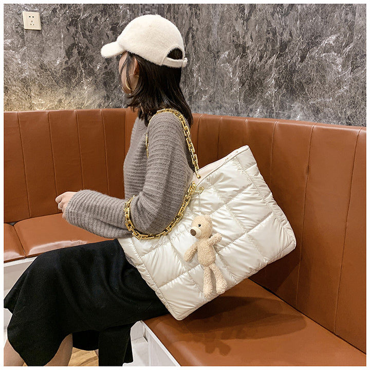 Neia Studio Thick Chain Women Leather Tote Bag Luxury