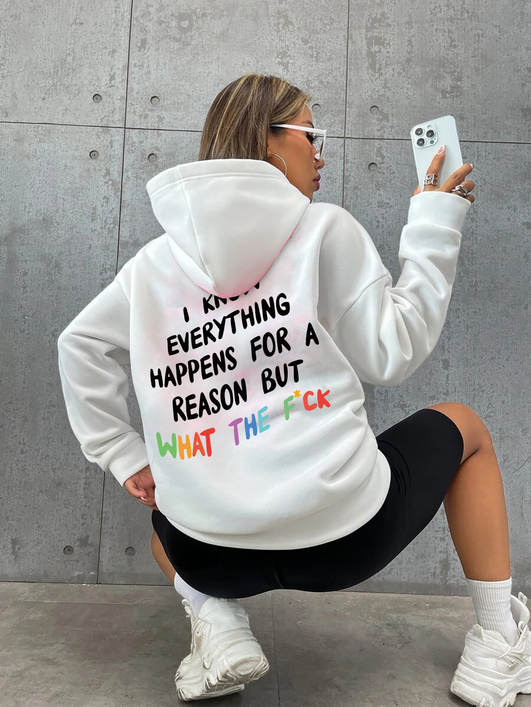 Neia Studio Women Drawstring Letter Printed Hoodie