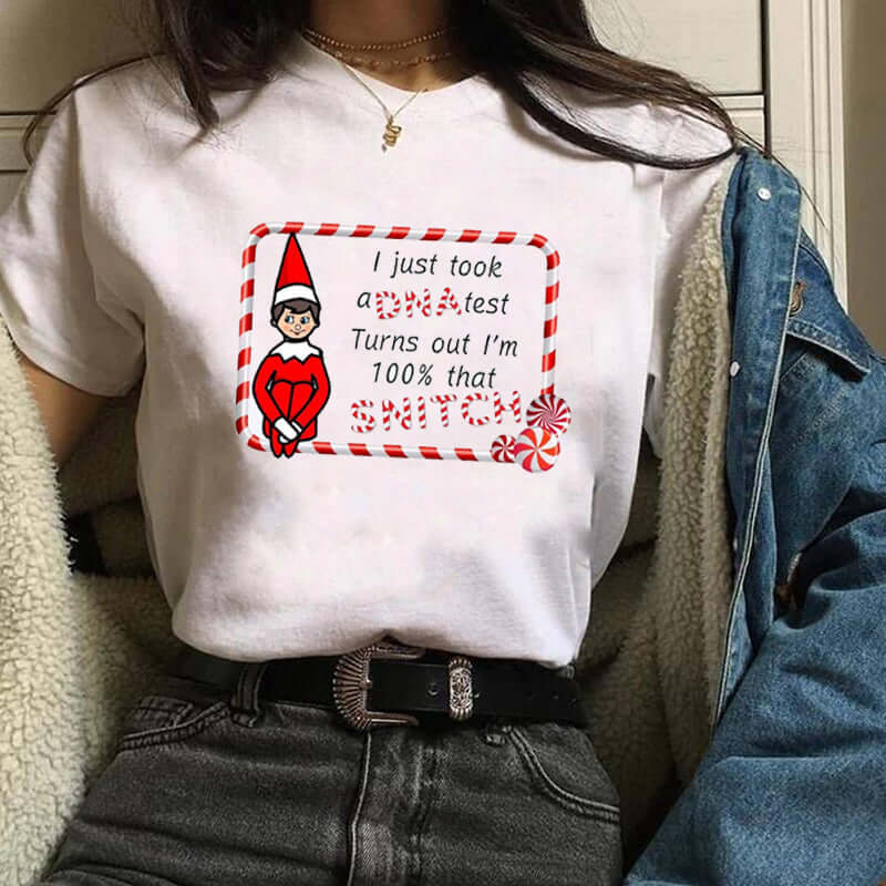 Neia studio Festive Christmas printed unisex short sleeve T-shirt