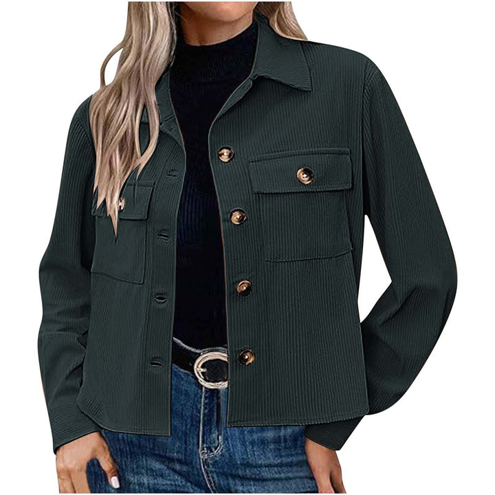 Neia Studio Corduroy Cropped Button Women Jacket