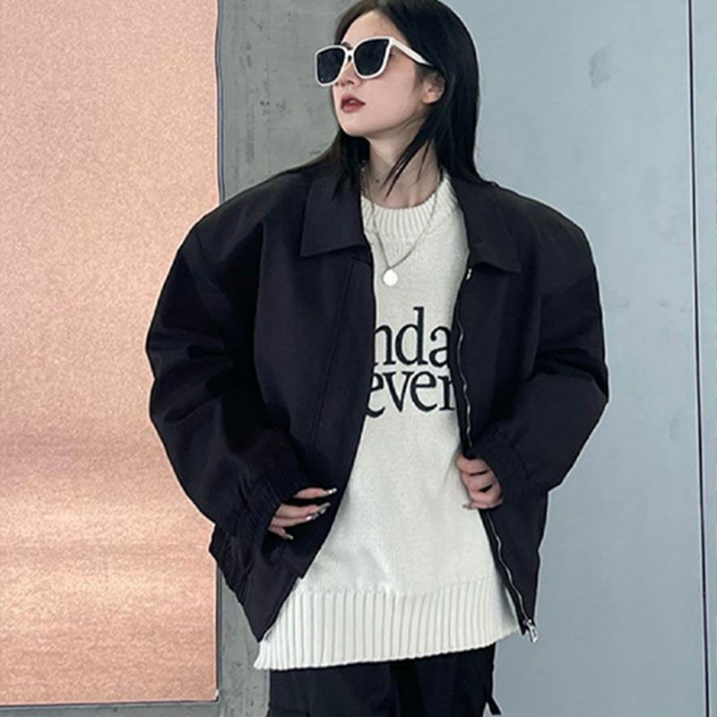 Neia Studio Brown Lapel Women Fashion Jacket Coat