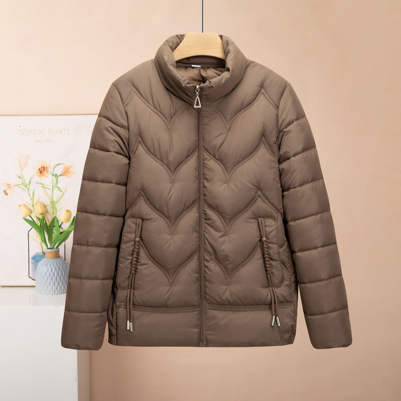 Neia Studio Fashion Stand Collar Pure Color Cotton Clothing Women