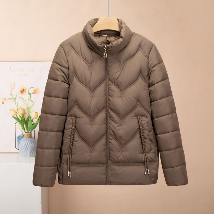 Neia Studio Fashion Stand Collar Pure Color Cotton Clothing Women