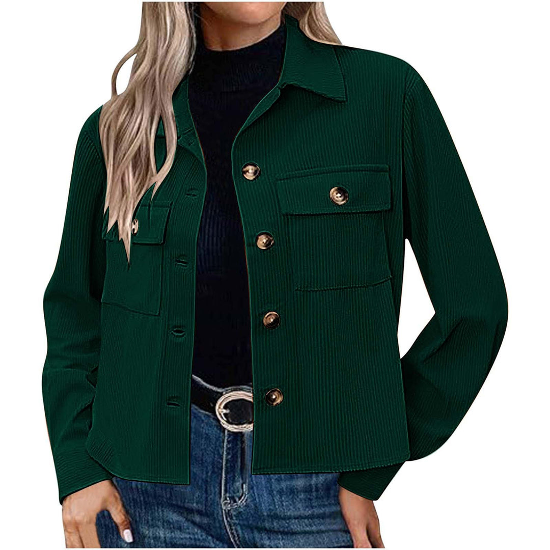 Neia Studio Corduroy Cropped Button Women Jacket