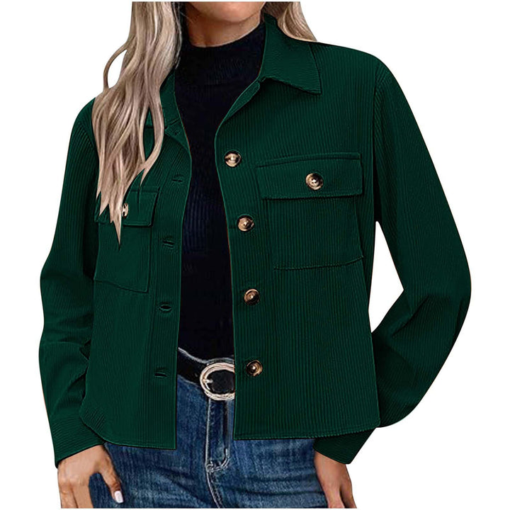 Neia Studio Corduroy Cropped Button Women Jacket