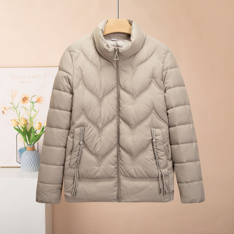 Neia Studio Fashion Stand Collar Pure Color Cotton Clothing Women