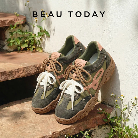 Women’s Retro Color-Block Sneakers – Casual Street Style Shoes