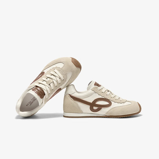 Women’s Retro Suede Sneakers – Casual Lightweight Everyday Shoes