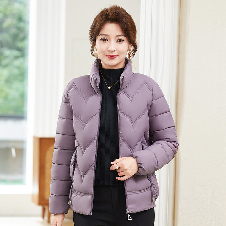 Neia Studio Fashion Stand Collar Pure Color Cotton Clothing Women