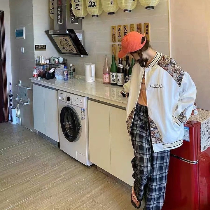 Neia Studio Bear Baseball Jacket Women Casual Coat