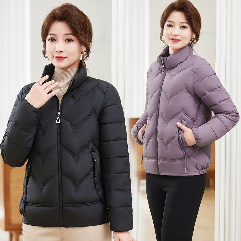 Neia Studio Fashion Stand Collar Pure Color Cotton Clothing Women