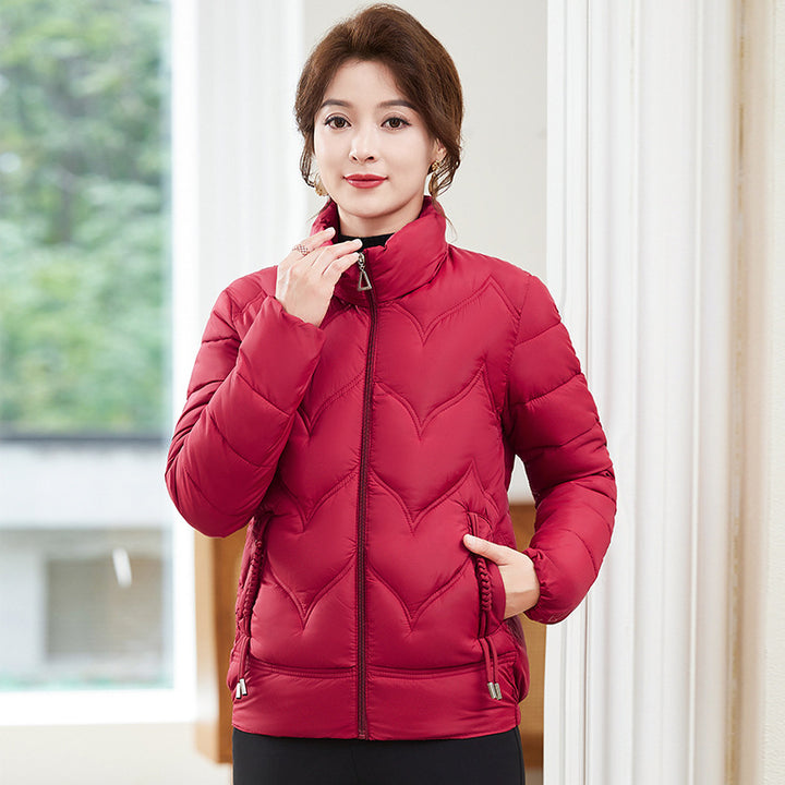 Neia Studio Fashion Stand Collar Pure Color Cotton Clothing Women