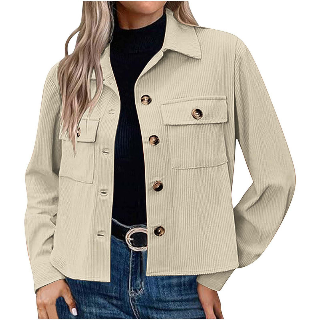 Neia Studio Corduroy Cropped Button Women Jacket