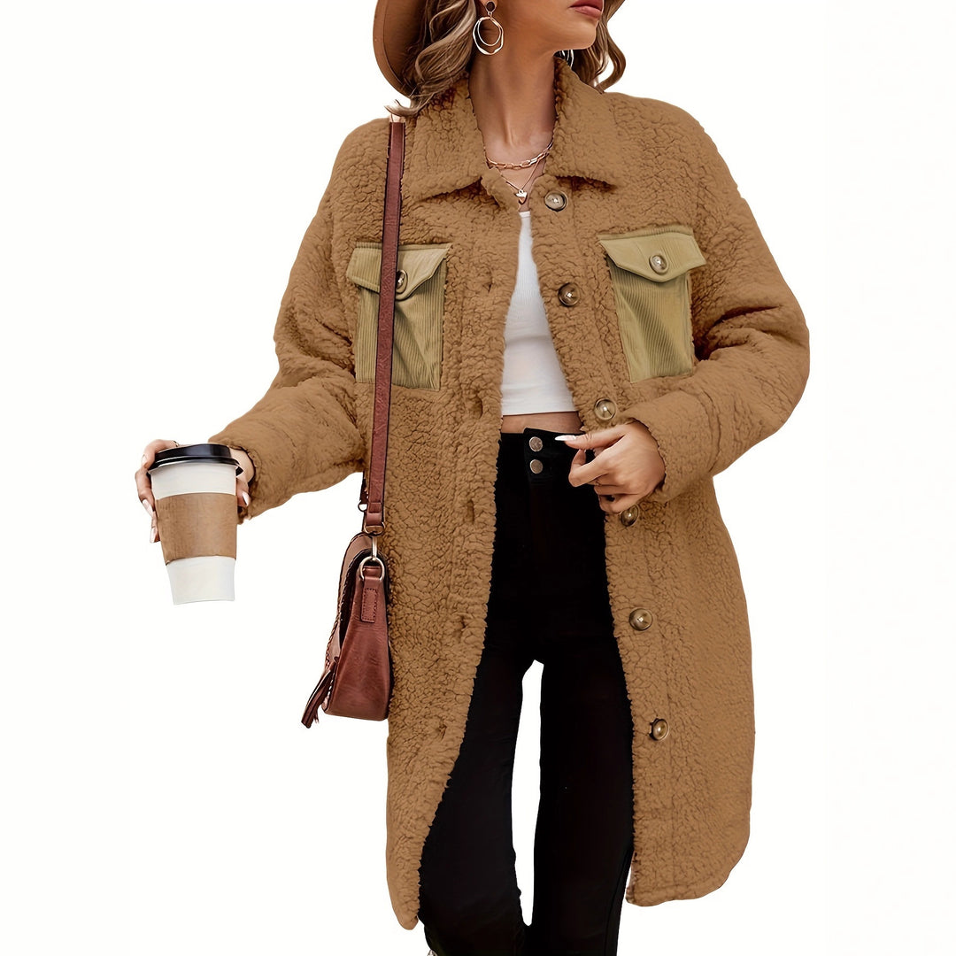 Neia Studio Women Loose Fit Lambswool Winter Coat