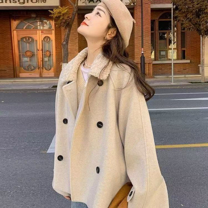 Neia Studio Petite Women Short Wool Winter Coat Jacket