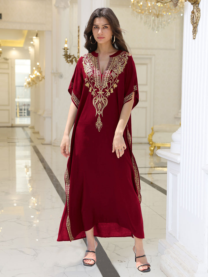 Neia Studio Rayon Embroidered Sun Protection Dress Women